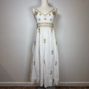 Gretchen Scott ‘Fiesta Time’ Embroidered Cotton Voile Dress Women’s Size Small